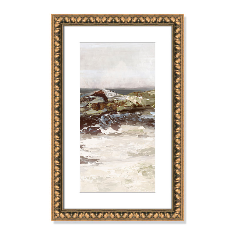 «Stoney Peak Print» par Casa Fine Arts, H 22 po x l 14 po x P 1,125 po, Reproduction encadrée avec passe-partout, Perlé dorée