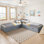 Lit gigogne simple en L en bois massif avec bureau rabattable, gris
