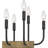Aun 16-Light Dimmable Matte Black Pendant Light
