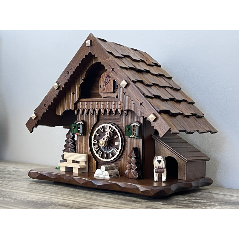  German Quartz Cuckoo Clock with 12 Melodies & Silent Mode