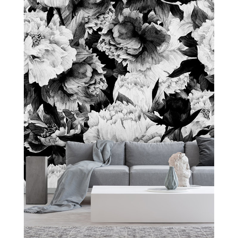 Murale 4 pièces fleurs Klamath, L 10,42 pi x l 125 po