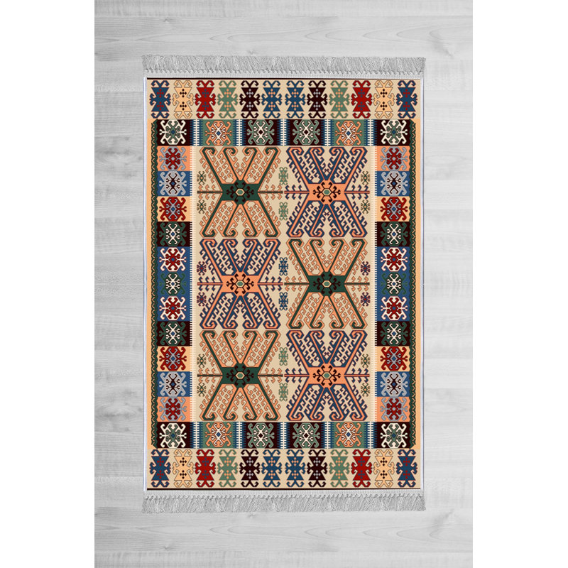 Luxurious Velvet Area Rug, 5.9 x 9.2 Feet | 100% Velvet Fabric, 100% Cotton Sole, 0.4 in Pile Height | Antibacterial, Non-Slip, Machine Washable | Elegant 3D Digital Print for Living Room & Bedroom Decor