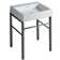 Britannia White/Polished Chrome Vitreous China Rectangular Console Bathroom Sink