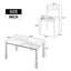 Ensemble de table de salle à manger pour 6 personnes Trexm, finition bois espresso avec fabrication en bois massif-129021020-129021022