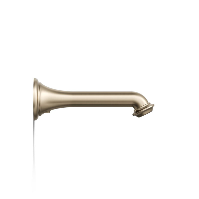 Artifacts Wall-Mount Bath Spout with Turned Design, Vibrant Brushed Bronze