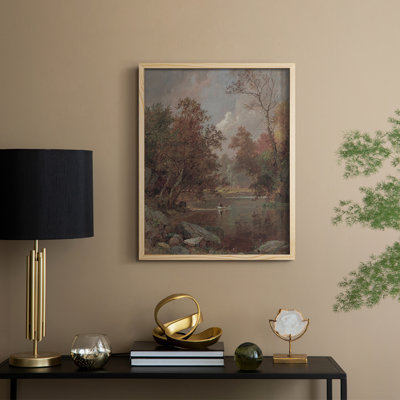 «Vintage Landscape XXXVII», reproduction encadrée - bois massif