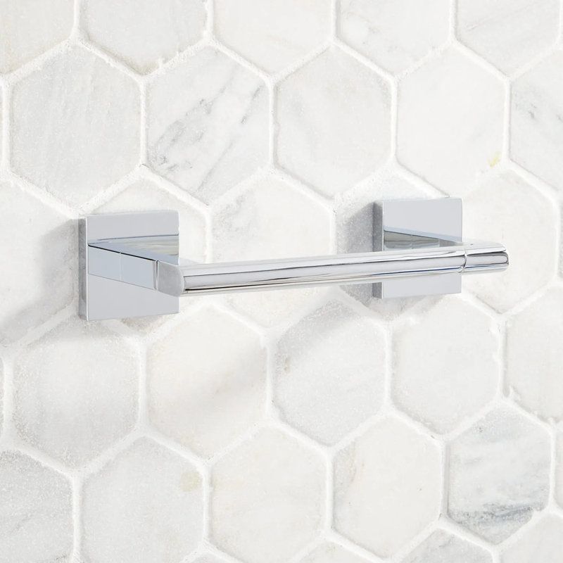 Hibiscus Wall Mounted Toilet Paper Holder, Chrome
