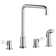 Elkay 8" Centerset Concealed Deck Mount Faucet With Arc Spout And 2-5/8" Lever Handles With Side Spray Chrome