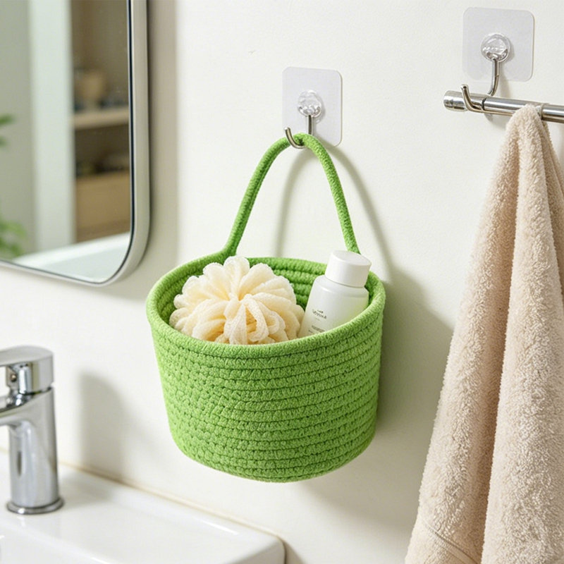 Panier de rangement en coton, Green
