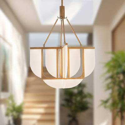 Lustre rétro en laiton à intensité variable 24 po Anders