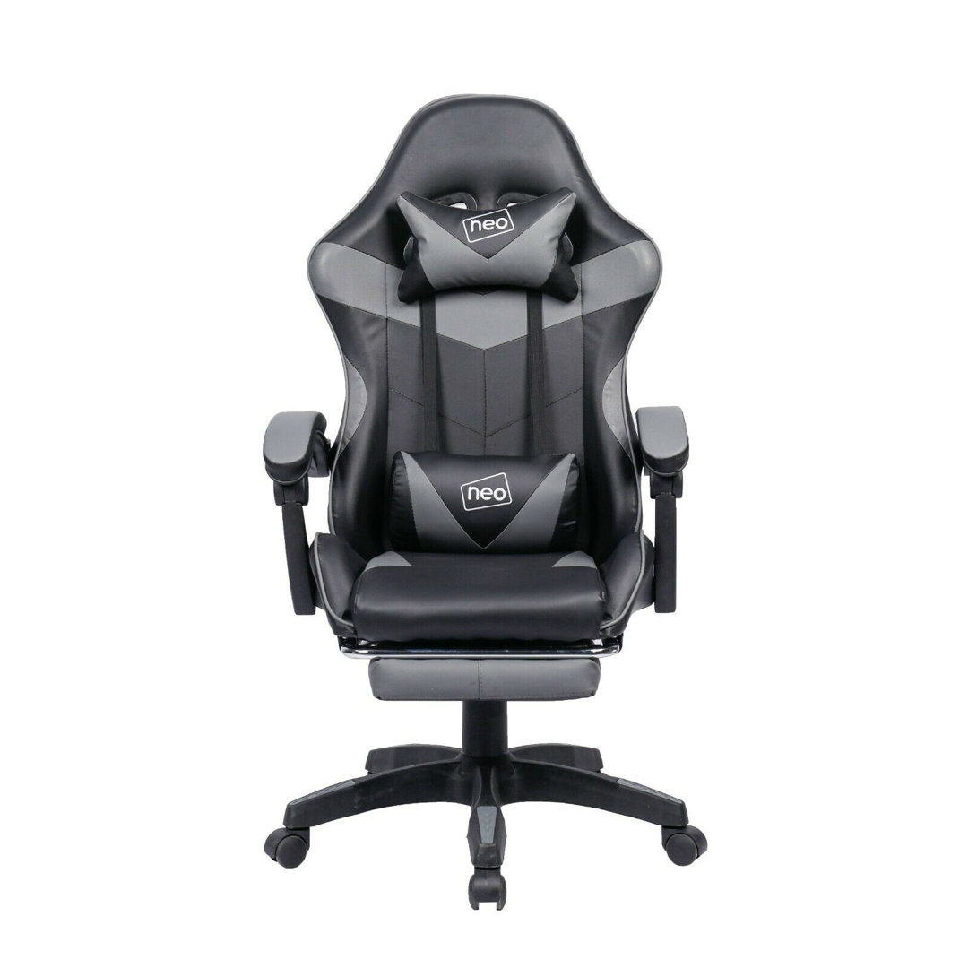 Racing Massage Computer Gaming Chair with Footrest