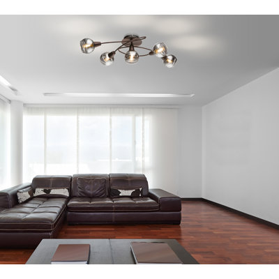 Abia Glass Semi Flush Mount