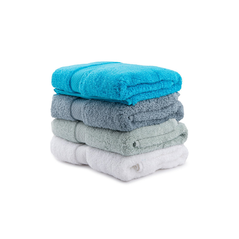 Ensemble de serviettes à main de qualité supérieure (4 pièces), 100% coton, 19,7 po x 39,4 po | 500 g / m² | Lavable à la machine à 104 ° F, comprend une boîte-cadeau élégante | Idéal pour la maison ou le spa