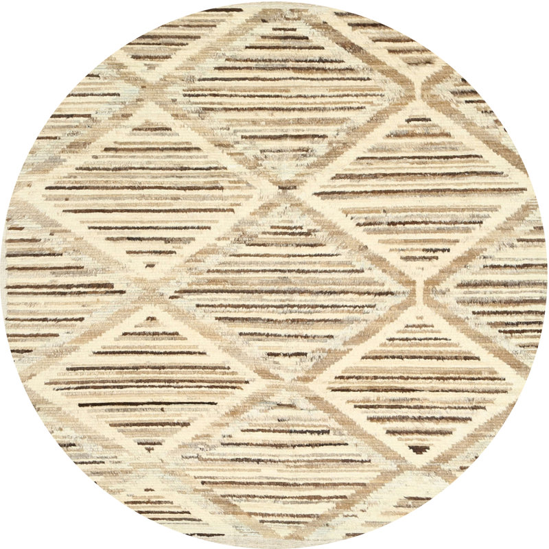 Geometric Indoor Rug, Round 7'