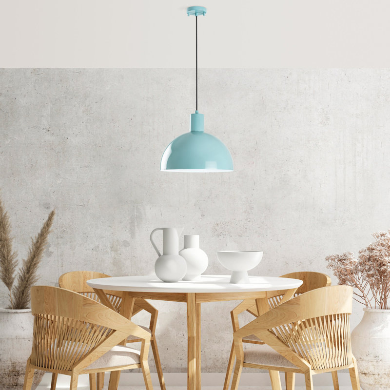 Elegant Turquoise Chandelier with Adjustable Height, Metal Body, Ø11.8 x 9.1 inches | Max 40W E27 Socket, IP20 Rated | Perfect for Dining Room & Living Room Décor, Stylish and Functional Lighting Fixture