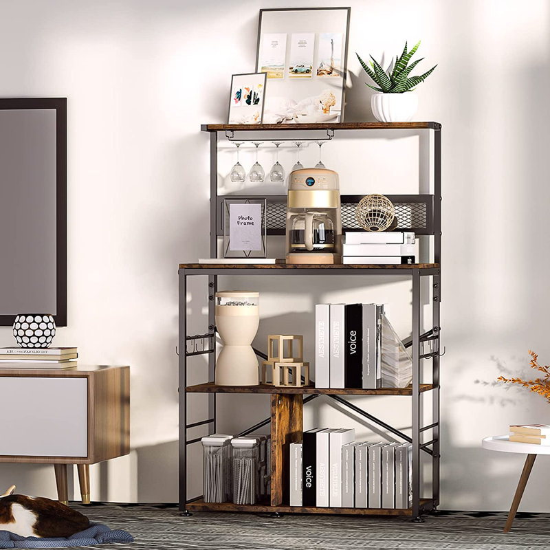 31.4'' Wood Standard Baker's Rack with Microwave Compatibility