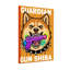 Chien Shiba avec pistolet mauve-229660849