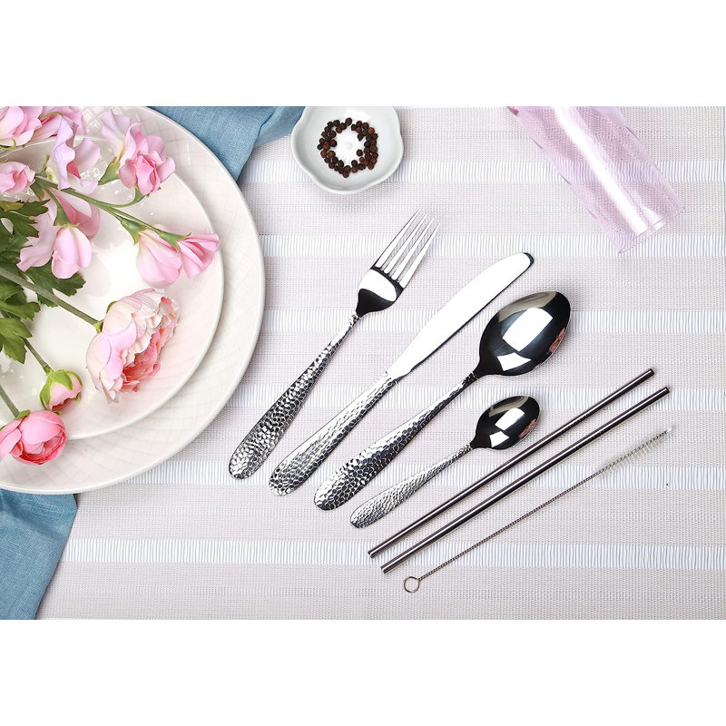 Rosdorf Park Manteca 16 Piece Cutlery Set , Service for 4, Silver