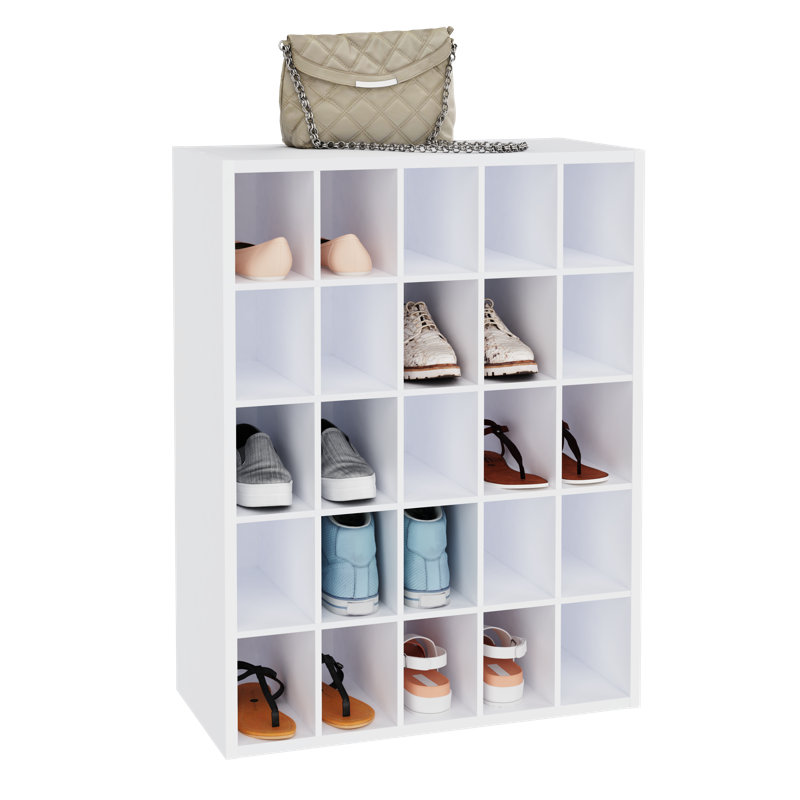 Stackable Organizers 12 Pair Shoe Rack, White