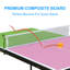 Table de ping-pong pliable de 137 cm (4,5 pieds), avec filet et 2 raquettes. Facile à ranger - 137 x 76 x 67 cm (54 x 30 x 26,4 pouces) - MDF - 1 pièce - Violet - Pliable et portable-136228688