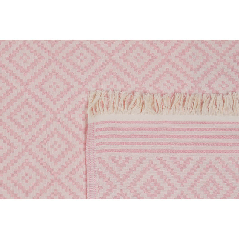 Serviette de plage 100% coton Lawlor, Rose