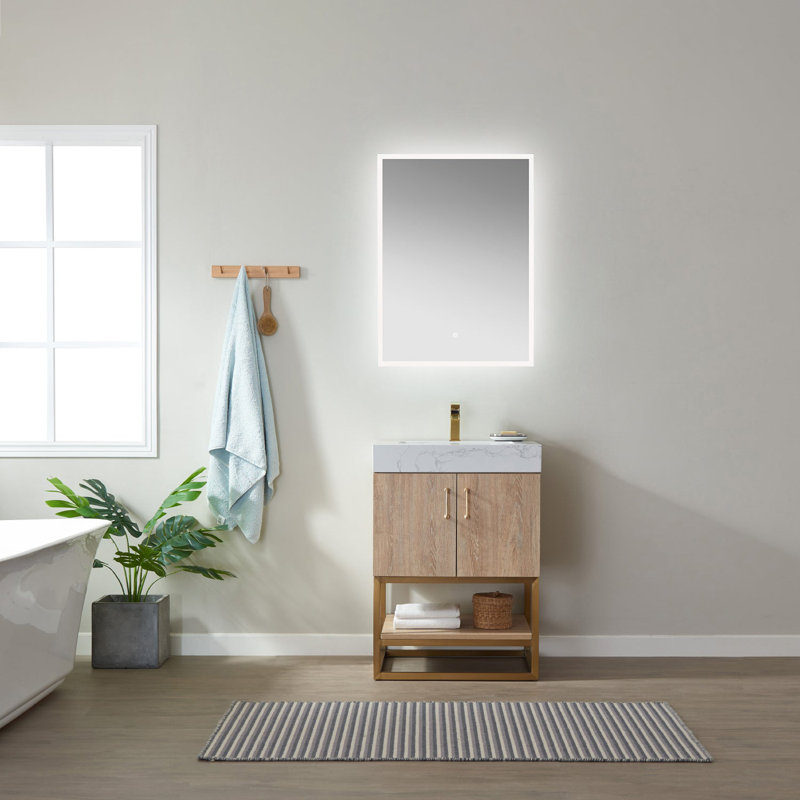 AV-003.1 24" - 84" (Multiple Color Options), North American Oak/Matte Black
