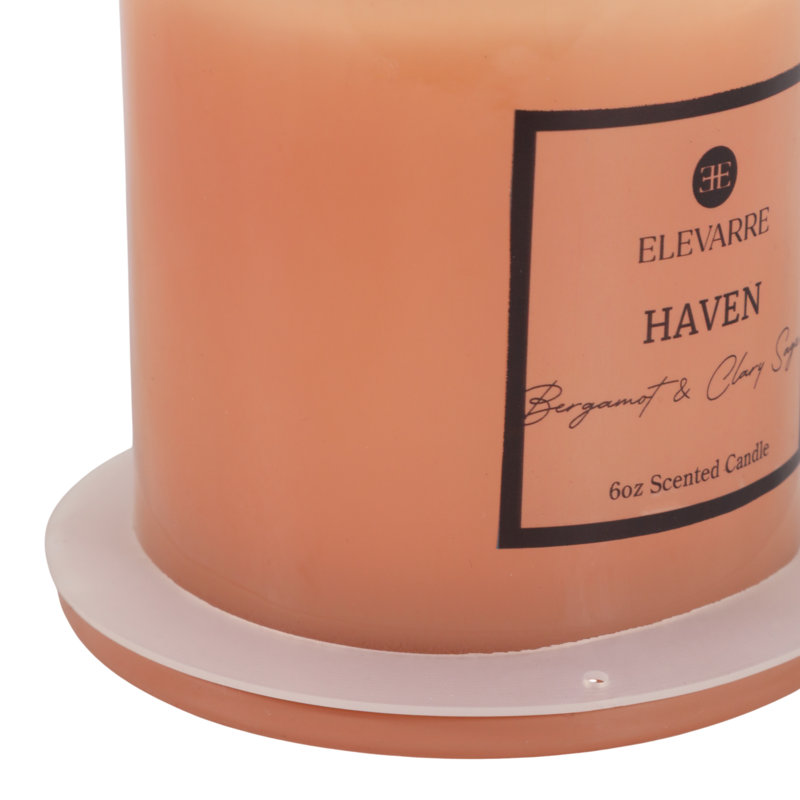 Bougie parfumée avec couvercle en verre pour décor de salon Freelon, Orange