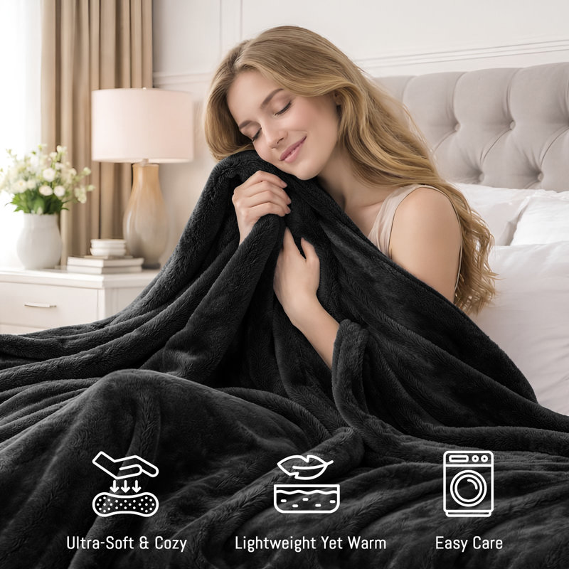 Machine Woven Throw Blanket, 130cm x 150cm