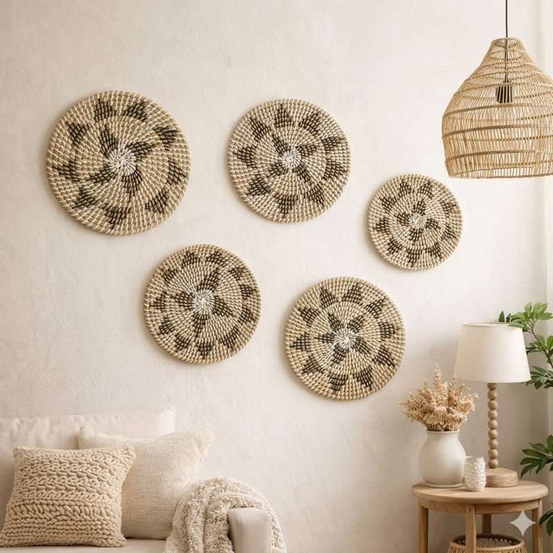 Tapis mural rustique Kansgrass (ensemble de 5)