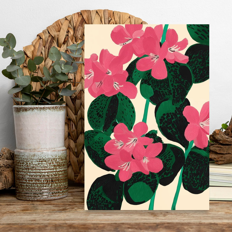 «Vibrant Pink Blooms», H 18 po x l 12 po
