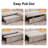 102" Modular Sectional Sleeper Sofa With Pull Out Bed/Reclining Backrest/Usb Ports/Table/Led Light/Storage Seat, 8 Seat Large U Shaped Sectional Couch, Tool-Free Assembly-1717281115