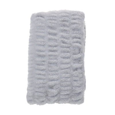 Jeté en fausse fourrure côtelée - Jeté en polyester moelleux pour un confort quotidien confortable et une décoration moderne