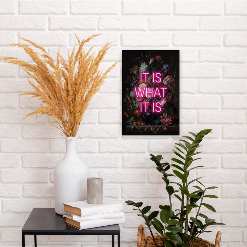 «It Is What It Is», art mural contemporain, H 18 po x l 12 po