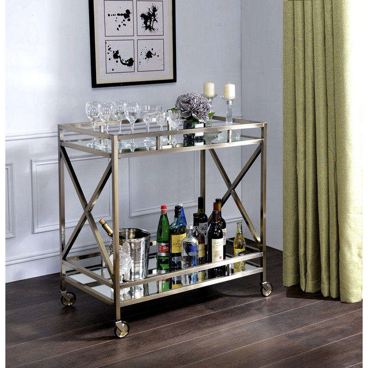 Mercer41 Glass Kitchen Cart - Wayfair Canada