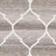 Tapis géométrique en laine / viscose / coton tissé à la main de couleur ivoire / gris clair Towles-488350236