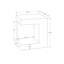 Table d'appoint en oxyde de magnésium à finition noyer pour une utilisation intérieure ou extérieure, table d'appoint de 25 pouces de hauteur avec aspect béton