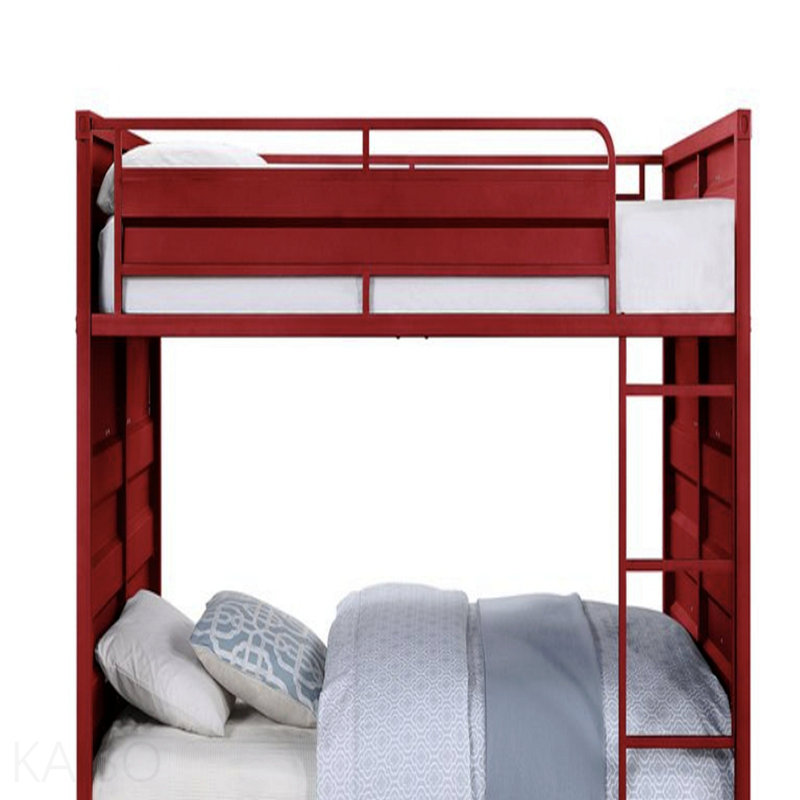 Cargo Red Finish Full/Full Bunk Bed