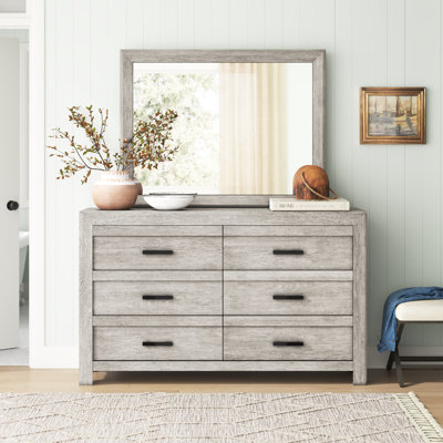 Commode double 6 tiroirs avec miroir Decker