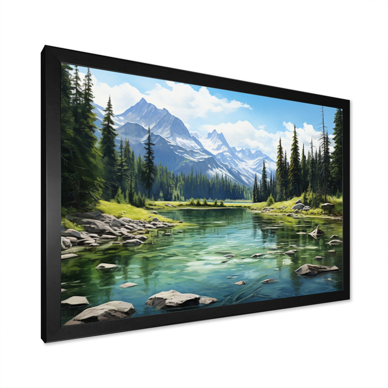 Canada Banff Symphony I, reproduction d'art sur toile, H 30 po x l 40 po x P 1,5 po, Cadre simple noir