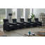 Ensemble de salon inclinable capitonné noir Kryton