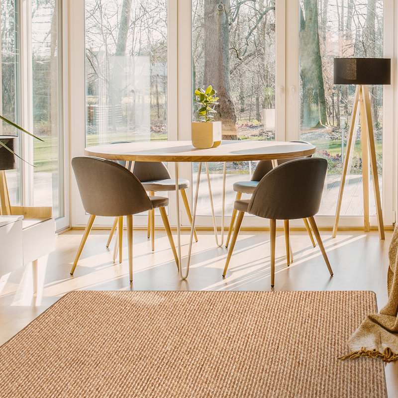 Skid-Resistant Carpet Indoor Area Rug Floor Mat - Praline Brown - Many Other Sizes To Choose From, Square 8'