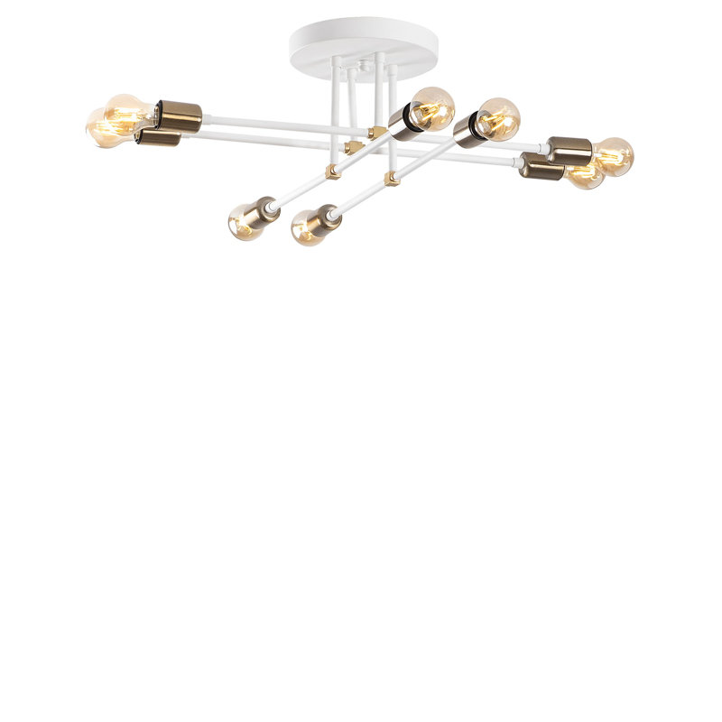 Paulie 8 - Light Sputnik Chandelier, White