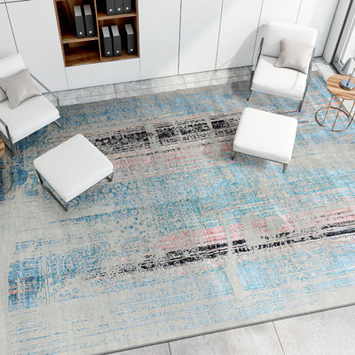 Tapis rectangulaire noué à la main