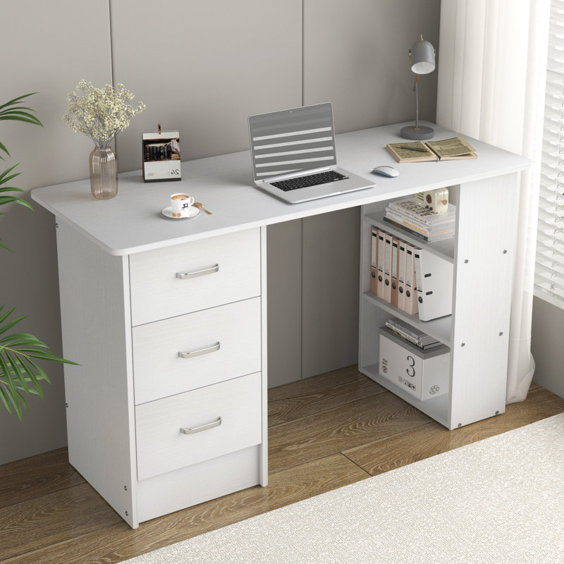 Bureau d'écriture rectangulaire L 47,24 po Lianna, Blanc