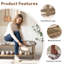 Polyester Upholstered Storage Bench-1152980924