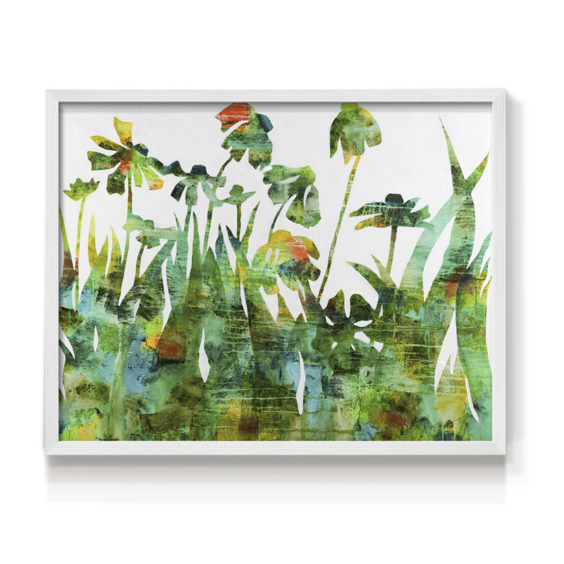 Champ de couleur II - reproduction encadrée - réarmable, H 8 po x l 10 po, Blanc