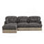 Canapé 100 po confortable en forme de L 100 po Chenille Leopard-229207451
