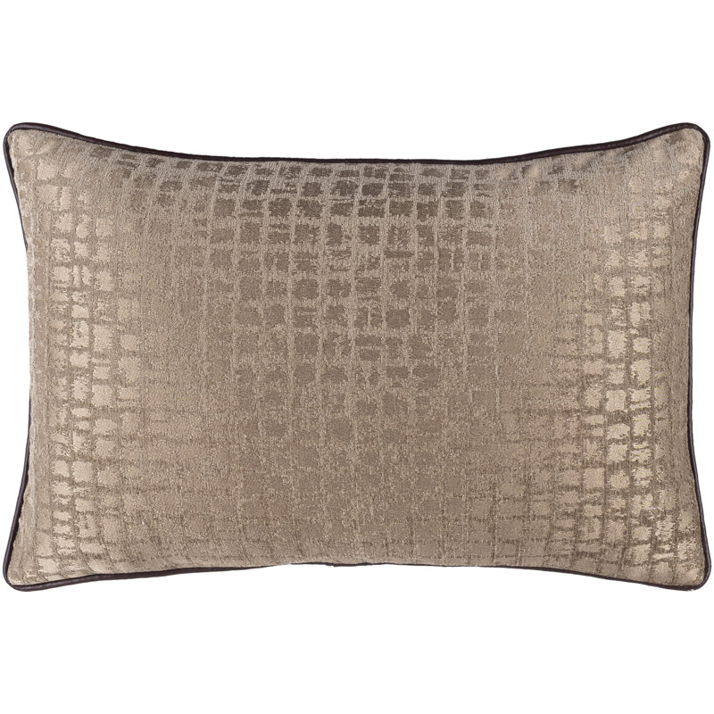 Housse et insert de coussin carré Tambi, Polyester/ Bourre en polyester, 18 po x 18 po, Kaki