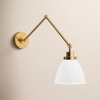 Single Light Dimmable Armed Sconce