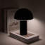 Lampe de table à DEL noire portative à champignon 3 po Celia-1909183697